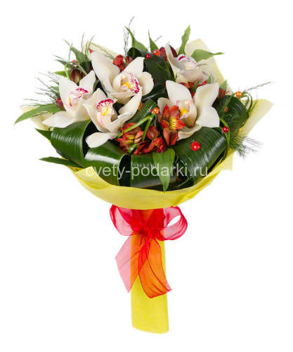 Букет 5 Орхидей  